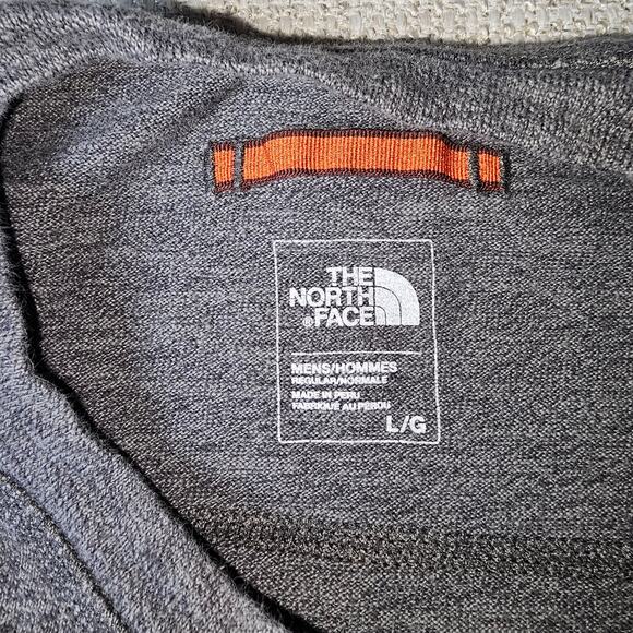 The North Face Mens Long Sleeve Tshirt Henley Large PTP 23.25 Length 27 Grey - Picture 4 of 8